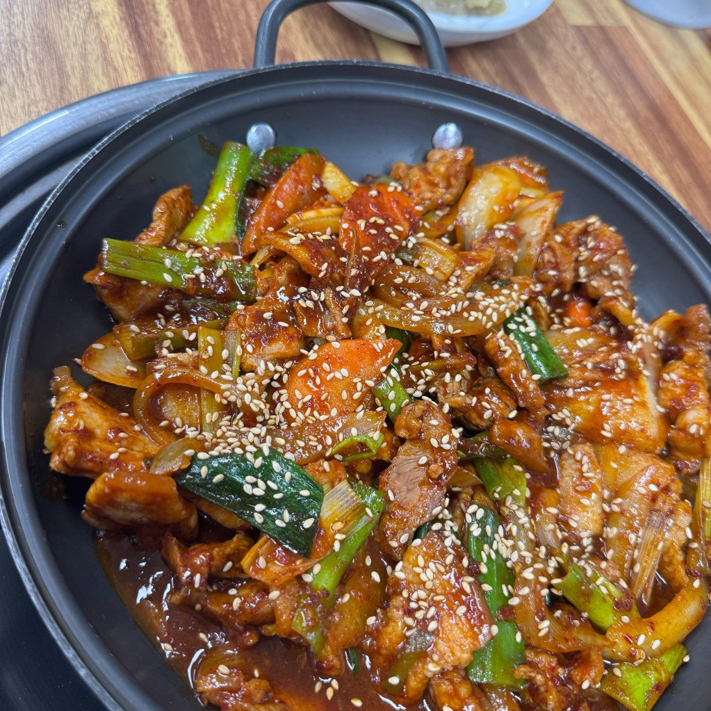 생오리 갈릭로스와 주물럭